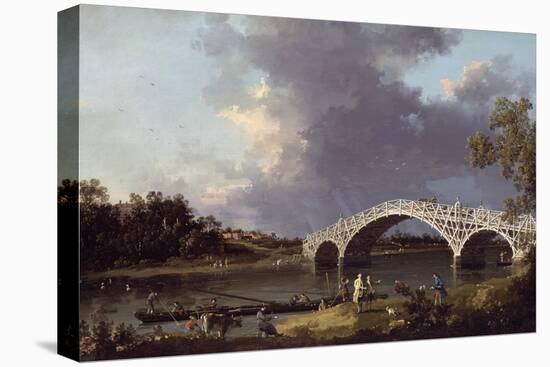 Old Walton Bridge over the Thames, 1754-Canaletto-Premier Image Canvas