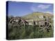 Old Wood Wagon near Mining Ghost Town at Bannack State Park, Montana, USA-Jamie & Judy Wild-Premier Image Canvas