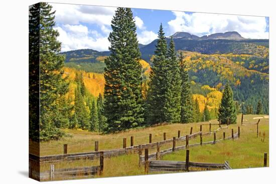 Old Wooden Fence and Autumn Colors in the San Juan Mountains of Colorado-John Alves-Premier Image Canvas