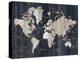 Old World Map Blue v2-Wild Apple Portfolio-Stretched Canvas