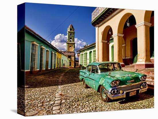 Old Worn 1958 Classic Chevy, Trinidad, Cuba-Bill Bachmann-Premier Image Canvas