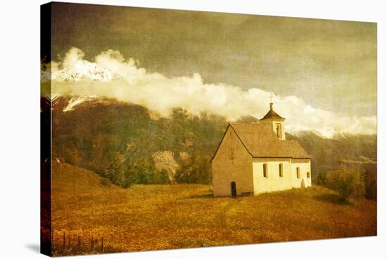 Old Wyeth Church-null-Stretched Canvas