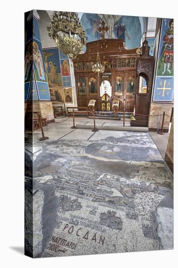 Oldest Map of Palestine, Mosaic, Dated Ad 560, St. George's Church, Madaba, Jordan, Middle East-Richard Maschmeyer-Premier Image Canvas