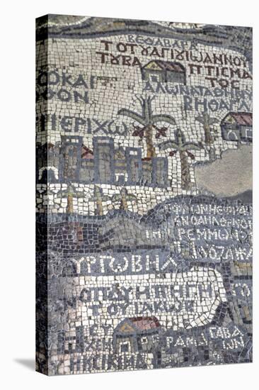 Oldest Map of Palestine, Mosaic, Dated Ad 560, St. George's Church, Madaba, Jordan, Middle East-Richard Maschmeyer-Premier Image Canvas