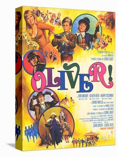 Oliver, French Movie Poster, 1969-null-Stretched Canvas