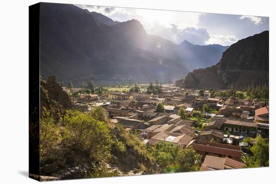 Ollantaytambo Inca Ruins at Sunset Seen Behind Ollantaytambo Town, Near Cusco, Peru-Matthew Williams-Ellis-Premier Image Canvas