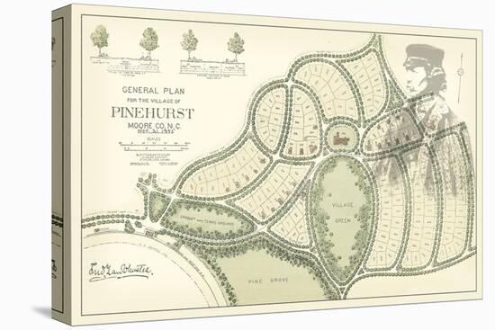 Olmstead Plan for Pinehurst-null-Stretched Canvas