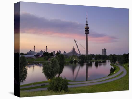 Olympiapark and Olympiaturm at Dusk, Munich, Bavaria, Germany, Europe-Gary Cook-Premier Image Canvas