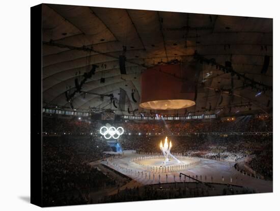 Olympic Flame is Lit During the Opening Ceremony for the Vancouver 2010 Olympics-null-Premier Image Canvas