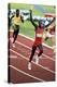 Olympic Games in Los Angeles, 1984 : 4X100M : American Team Is Winner : Carl Lewis-null-Stretched Canvas