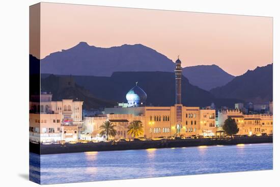 Oman, Muscat. Mutrah Harbour and Old Town at Dusk-Matteo Colombo-Premier Image Canvas