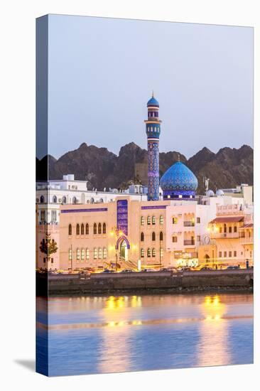 Oman, Muscat. Mutrah Harbour and Old Town at Dusk-Matteo Colombo-Premier Image Canvas