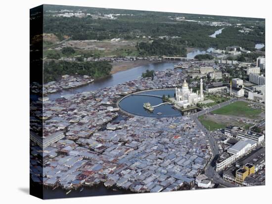 Omar Ali Saifuddin Mosque and City, Bandar Seri Begawan, Brunei (Island of Borneo)-Paolo Koch-Premier Image Canvas