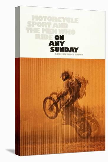 ON ANY SUNDAY, US poster, 1971.-null-Stretched Canvas