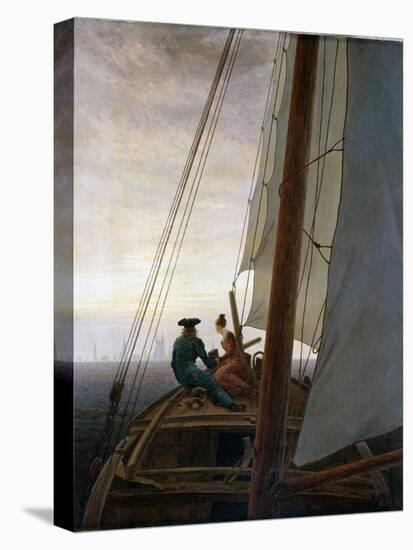 On Board a Sailing Ship, Between 1818 and 1820-Caspar David Friedrich-Premier Image Canvas
