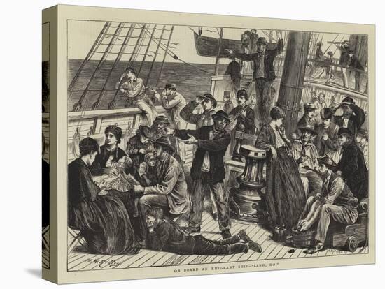 On Board an Emigrant Ship, Land, Ho!-Matthew White Ridley-Premier Image Canvas