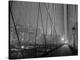 On Brooklyn Bridge by night, NYC-Michel Setboun-Stretched Canvas