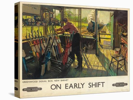 'On Early Shift', a British Railways Advertising Poster, 1948 (Colour Lithograph)-Terence Cuneo-Premier Image Canvas