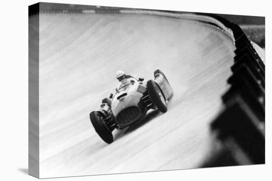 On Monza Circuit, Qualifying Round for Cars for the Grand Prix Which Take Place on Sept 2, 1955-null-Stretched Canvas