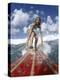 On-surfboard View of a Female Surfer-null-Premier Image Canvas