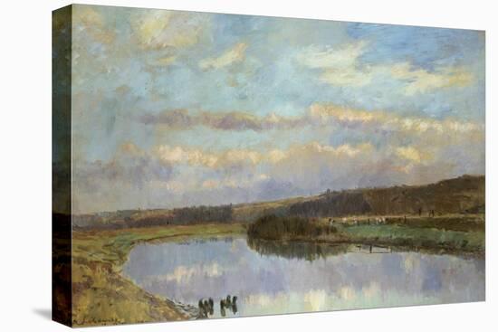 On the Banks of the Dardent at Veullettes-Albert-Charles Lebourg-Premier Image Canvas