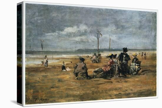 On the Beach, 1880-Eugene Louis Boudin-Premier Image Canvas