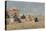 On the Beach, 1894 (Oil on Wood)-Eugene Louis Boudin-Premier Image Canvas