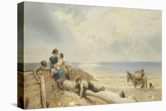 On the Beach at Rottingdean-Myles Birket Foster-Premier Image Canvas