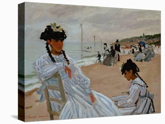 On the Beach at Trouville, 1870-71-Claude Monet-Premier Image Canvas
