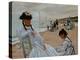 On the Beach at Trouville, 1870-71-Claude Monet-Premier Image Canvas