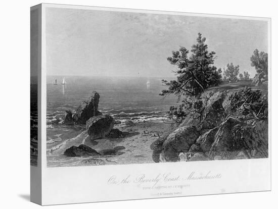 On the Beverly Coast, Massachusetts, 19th Century-John Frederick Kensett-Premier Image Canvas