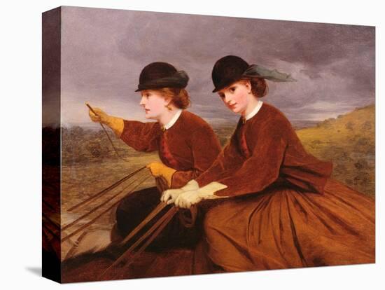 On the Downs - Two Ladies Riding Side-Saddle-James Hayllar-Premier Image Canvas
