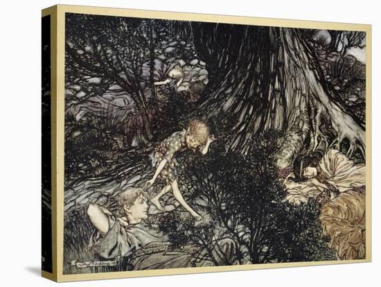 On the Ground Sleep Sound: I'Ll Apply to Your Eye, Gentle Lover, Remedy-Arthur Rackham-Premier Image Canvas