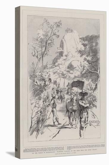 On the March in Mashonaland, Transport Waggons on the Road Near the River Umsawe-Charles Edwin Fripp-Premier Image Canvas