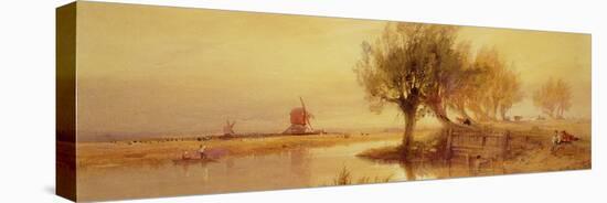 On the Norfolk Broads, Evening-Edward Duncan-Premier Image Canvas