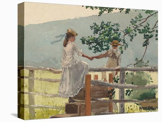 On the Stile, 1878-Winslow Homer-Stretched Canvas