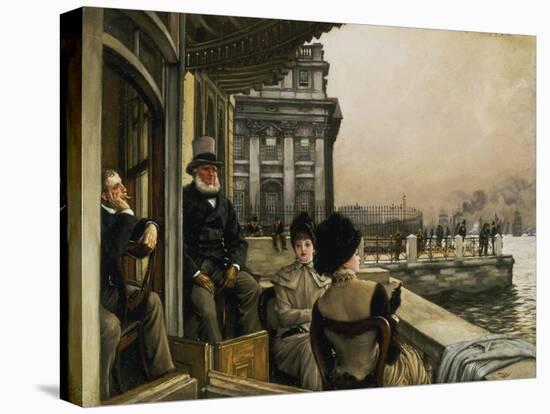 On the Terrace of the Trafalgar-Tavern in Greenwich-James Jacques Tissot-Premier Image Canvas