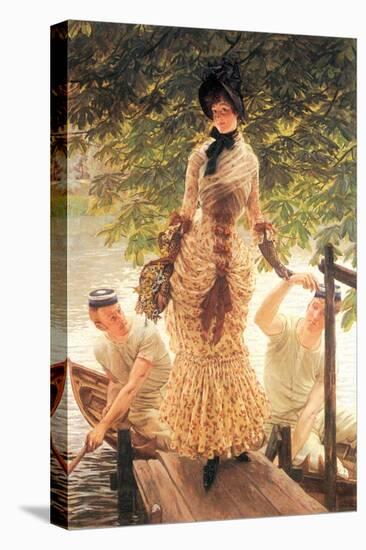 On the Thames-James Tissot-Stretched Canvas