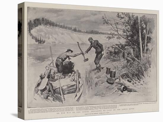 On the Way to the Yukon, Preparing to Camp on the Lewes River-Charles Edwin Fripp-Premier Image Canvas