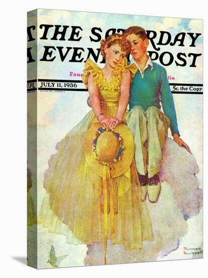 "On Top of the World" Saturday Evening Post Cover, July 11,1936-Norman Rockwell-Premier Image Canvas