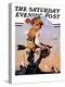 "On Top of the World" Saturday Evening Post Cover, October 20,1934-Norman Rockwell-Premier Image Canvas