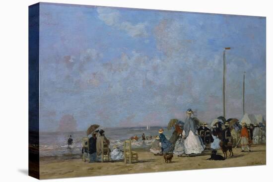 On Trouville Beach-Eugène Boudin-Premier Image Canvas