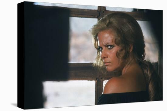 Once Upon a Time in the West by SergioLeone with Claudia Cardinale c, 1968 (photo)-null-Stretched Canvas