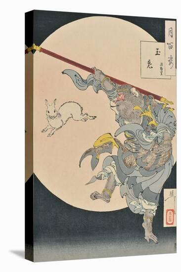 One Hundred Aspects of the Moon: The Rabbit in the Moon and the Monkey King, 1889-null-Premier Image Canvas