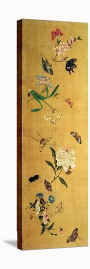 One Hundred Butterflies, Flowers and Insects, Detail from a Handscroll-Chen Hongshou-Premier Image Canvas