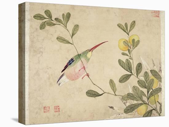 One of a Series of Paintings of Birds and Fruit, Late 19th Century-Wang Guochen-Premier Image Canvas