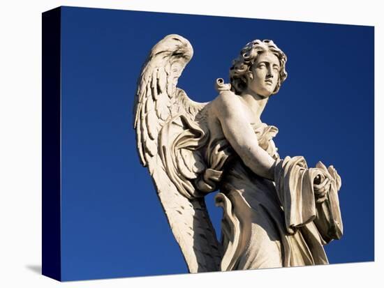 One of Gian Lorenzo Bernini's 17th Century Stone Angels on Ponte Sant'Angelo, Rome, Lazio, Italy-Ruth Tomlinson-Premier Image Canvas