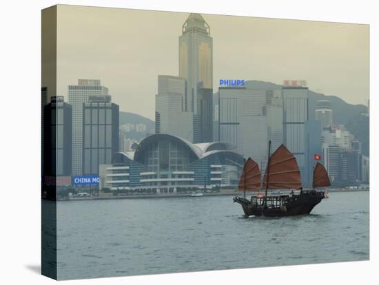 One of the Last Remaining Chinese Sailing Junks on Victoria Harbour, Hong Kong, China-Amanda Hall-Premier Image Canvas
