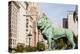 One of Two Iconic Bronze Lion Statues Outside the Art Institute of Chicago, Chicago, Illinois, USA-Amanda Hall-Premier Image Canvas