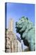 One of Two Iconic Bronze Lion Statues Outside the Art Institute of Chicago, Chicago, Illinois, USA-Amanda Hall-Premier Image Canvas